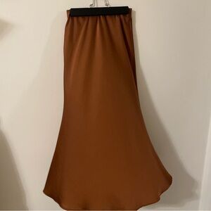 Copper Rust Midi Skirt